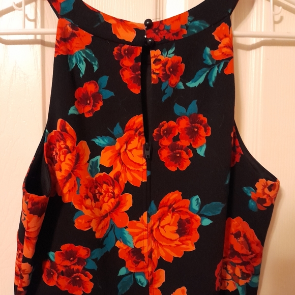 BCX Dress Tight Red Rose Dress - Picture 4 of 5